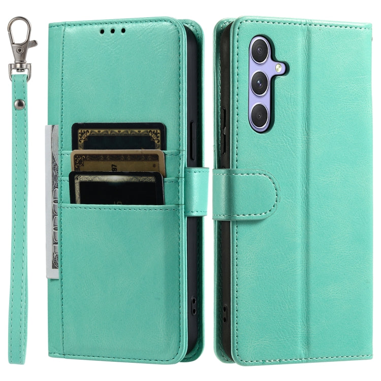 For Samsung Galaxy S25+ 5G Simple 6-Card Wallet Leather Phone Case(Green) - Galaxy S25+ 5G Cases by PMC TechLife | Online Shopping South Africa | PMC TechLife | Buy Now Pay Later Mobicred