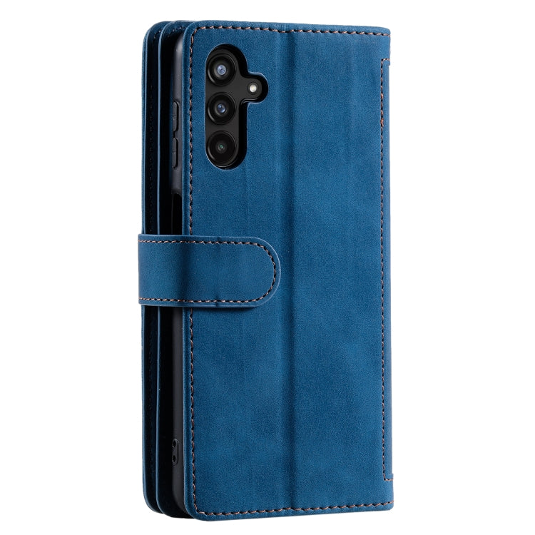 For Samsung Galaxy S25 5G Nine Card Zipper Bag Leather Phone Case with Lanyard(Blue) - Galaxy S25 5G Cases by PMC TechLife | Online Shopping South Africa | PMC TechLife | Buy Now Pay Later Mobicred