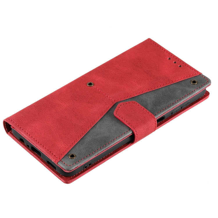For Samsung Galaxy S25 5G Nail Skin Feel Stitching Calf Texture Leather Phone Case(Red) - Galaxy S25 5G Cases by PMC TechLife | Online Shopping South Africa | PMC TechLife | Buy Now Pay Later Mobicred