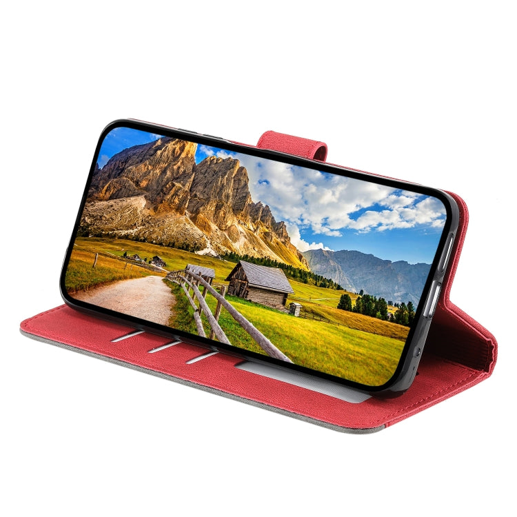 For Samsung Galaxy S25 Ultra 5G Nail Skin Feel Stitching Calf Texture Leather Phone Case(Red) - Galaxy S25 Ultra 5G Cases by PMC TechLife | Online Shopping South Africa | PMC TechLife | Buy Now Pay Later Mobicred