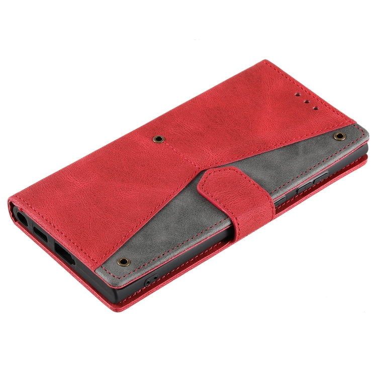 For Samsung Galaxy S25 Ultra 5G Nail Skin Feel Stitching Calf Texture Leather Phone Case(Red) - Galaxy S25 Ultra 5G Cases by PMC TechLife | Online Shopping South Africa | PMC TechLife | Buy Now Pay Later Mobicred