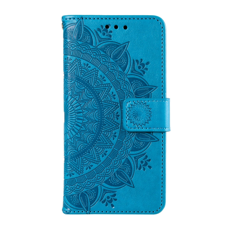 For Samsung Galaxy S25+ 5G Totem Flower Embossed Leather Phone Case(Blue) - Galaxy S25+ 5G Cases by PMC TechLife | Online Shopping South Africa | PMC TechLife | Buy Now Pay Later Mobicred