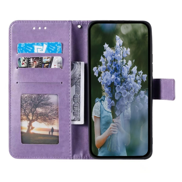 For Samsung Galaxy S25 Ultra 5G Totem Flower Embossed Leather Phone Case with Lanyard(Purple) - free shipping - PMC TechLife - Order now!