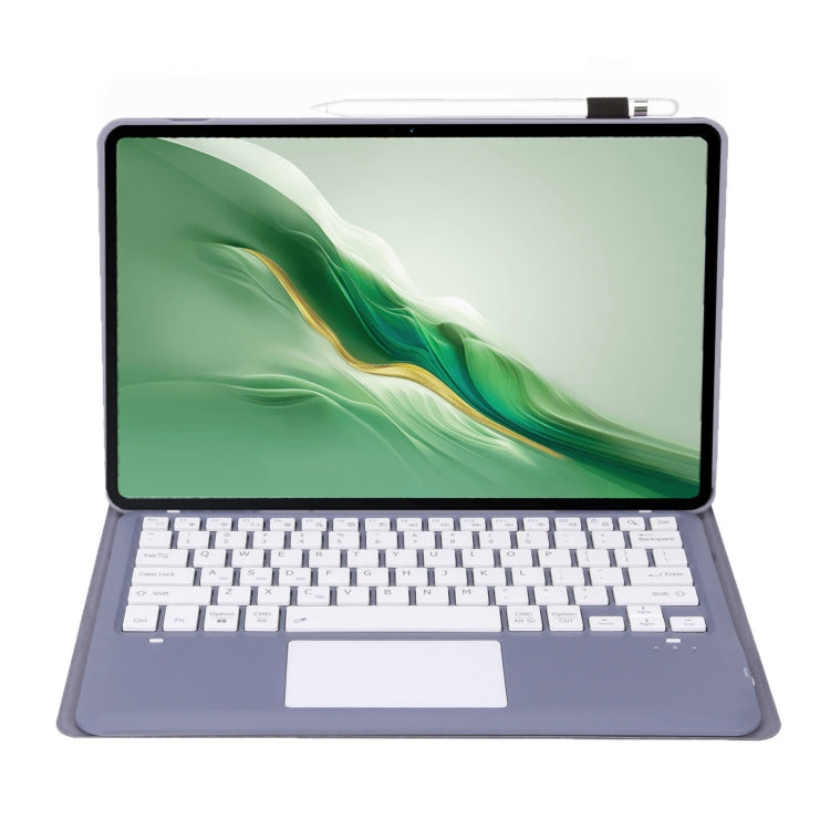 For Honor MagicPad 2 12.3 AH22-A Ultra-thin Detachable Bluetooth Keyboard Leather Tablet Case with Touchpad(Lavender White) - Huawei Keyboard by PMC Jewellery | Online Shopping South Africa | PMC Jewellery | Buy Now Pay Later Mobicred