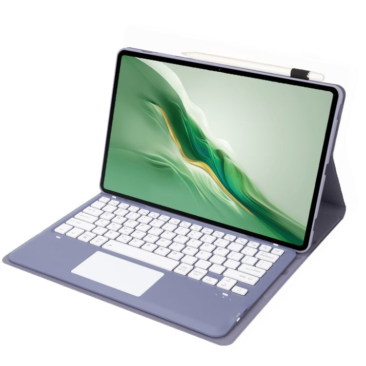 For Honor MagicPad 2 12.3 AH22-A Ultra-thin Detachable Bluetooth Keyboard Leather Tablet Case with Touchpad(Lavender White) - Huawei Keyboard by PMC Jewellery | Online Shopping South Africa | PMC Jewellery | Buy Now Pay Later Mobicred