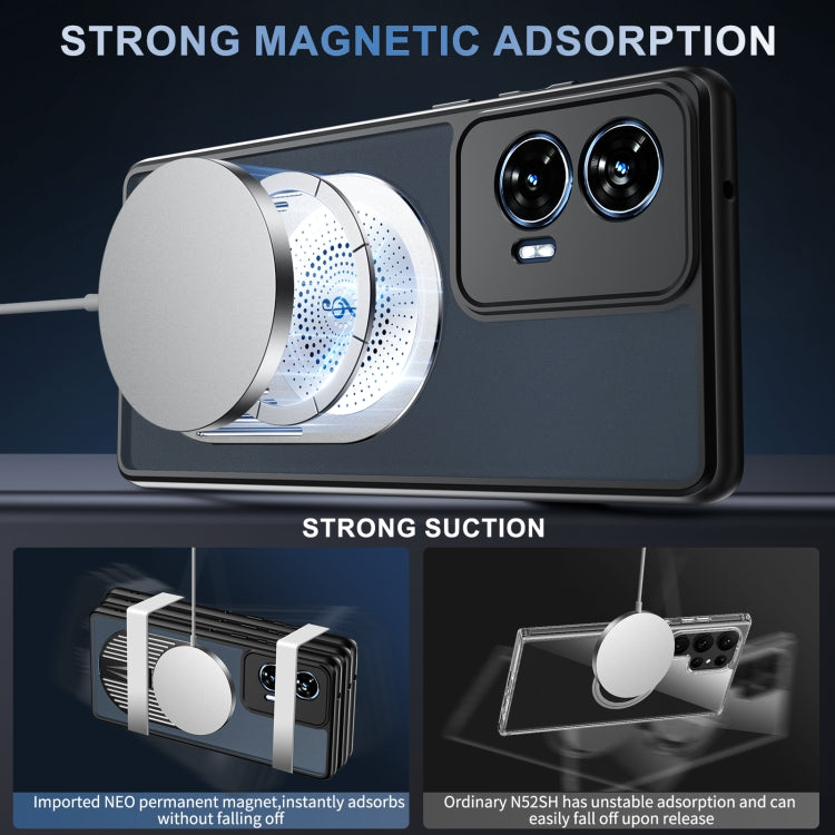 For Motorola Edge 50 Fusion Heat Dissipation Aromatherapy MagSafe Holder Phone Case(Silver) - Motorola Cases by PMC TechLife | Online Shopping South Africa | PMC TechLife | Buy Now Pay Later Mobicred