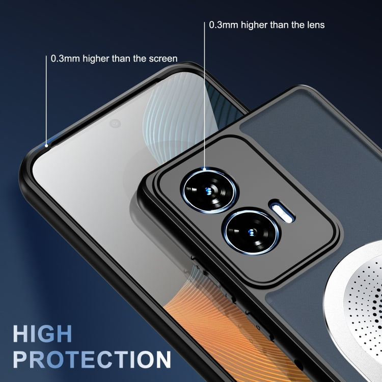 For Motorola Edge 50 Fusion Heat Dissipation Aromatherapy MagSafe Holder Phone Case(Silver) - Motorola Cases by PMC TechLife | Online Shopping South Africa | PMC TechLife | Buy Now Pay Later Mobicred