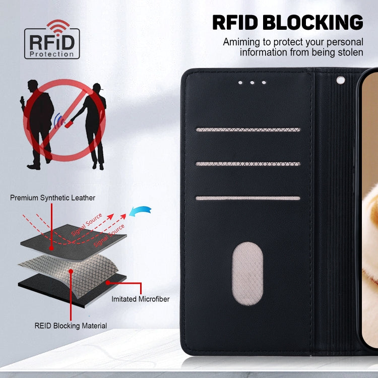 For Redmi K70 / K70 Pro Cute Cats RFID Leather Phone Case(Black) - Xiaomi Cases by PMC Jewellery | Online Shopping South Africa | PMC Jewellery | Buy Now Pay Later Mobicred