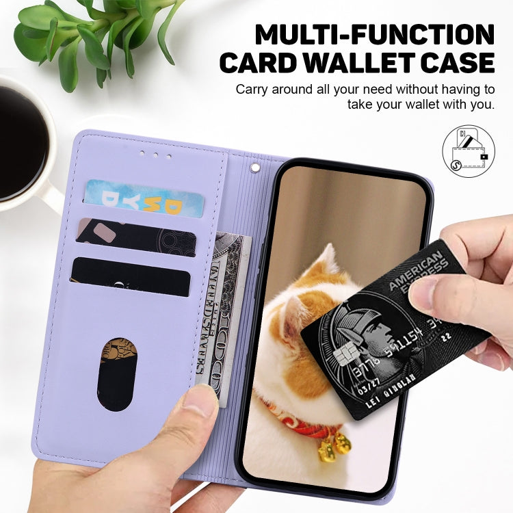 For Samsung Galaxy S25+ 5G Cute Cats RFID Leather Phone Case(Purple) - Galaxy S25+ 5G Cases by PMC Jewellery | Online Shopping South Africa | PMC Jewellery | Buy Now Pay Later Mobicred