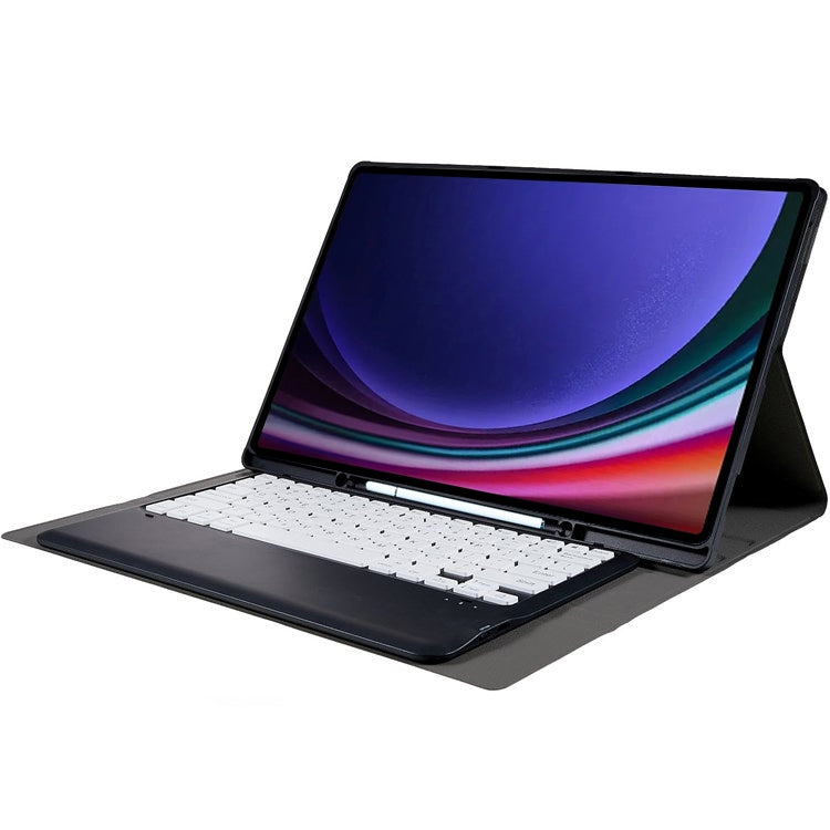 For Samsung Galaxy Tab S10 Ultra A910B Pen Slot Detachable Bluetooth Keyboard Leather Tablet Case(Black+White) - free shipping - PMC Jewellery - Order now!