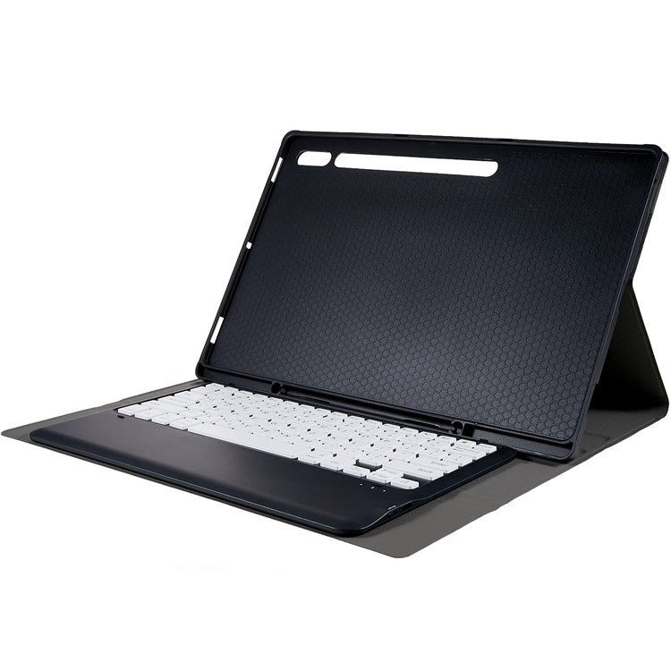 For Samsung Galaxy Tab S10 Ultra A910B Pen Slot Detachable Bluetooth Keyboard Leather Tablet Case(Black+White) - free shipping - PMC Jewellery - Order now!
