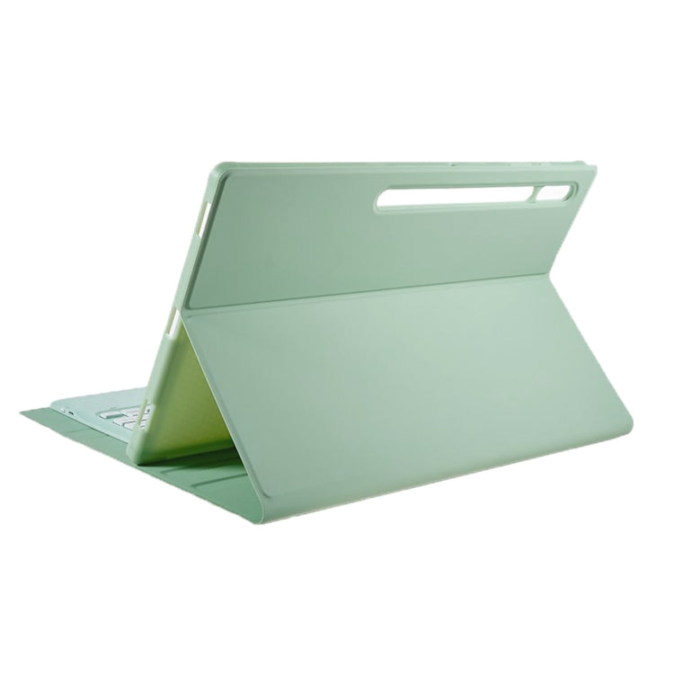 For Samsung Galaxy Tab S10 Ultra A910B Pen Slot Detachable Bluetooth Keyboard Leather Tablet Case(Mint Green) - Samsung Keyboard by PMC Jewellery | Online Shopping South Africa | PMC Jewellery | Buy Now Pay Later Mobicred