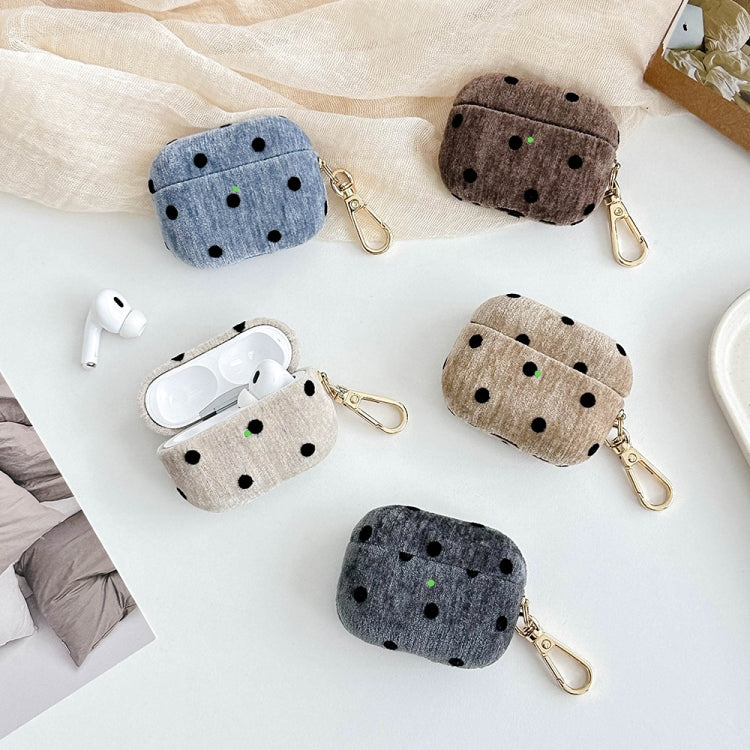 For AirPods Pro 2 Velvet Cloth + PC Headset Shockproof Case(White) - For AirPods Pro 2 by PMC Jewellery | Online Shopping South Africa | PMC Jewellery | Buy Now Pay Later Mobicred