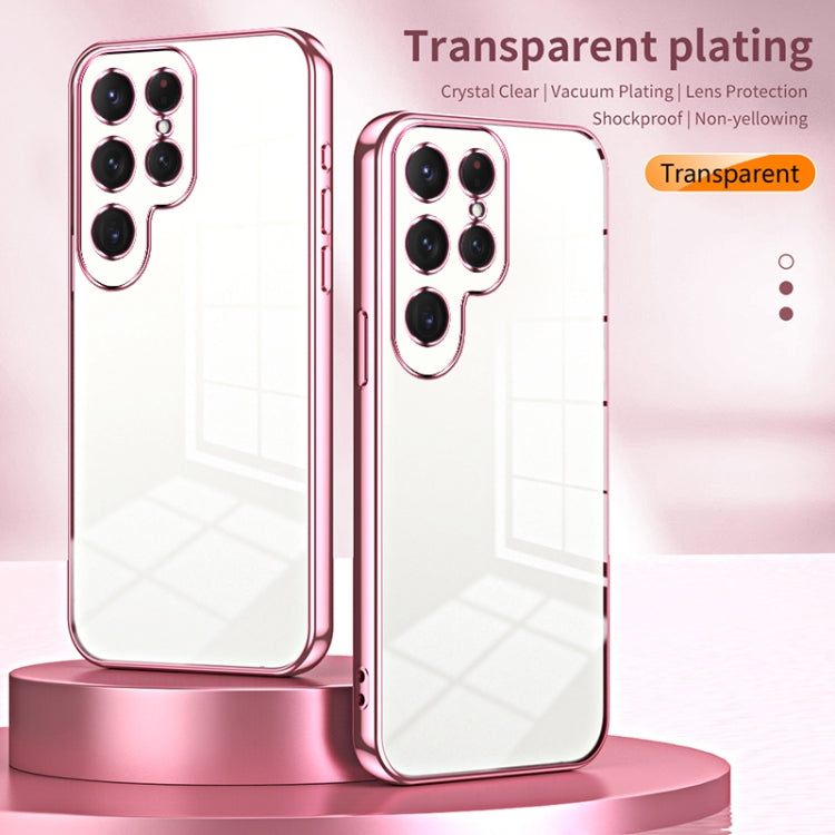 For Samsung Galaxy S25 Ultra 5G Transparent Plating Fine Hole Phone Case(Transparent) - Galaxy S25 Ultra 5G Cases by PMC Jewellery | Online Shopping South Africa | PMC Jewellery | Buy Now Pay Later Mobicred