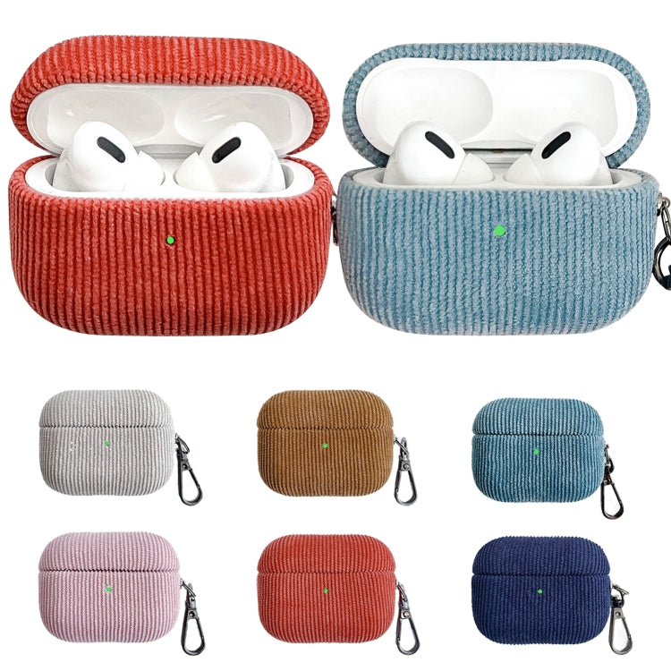 For AirPods 3 Corduroy Cloth Pattern Earphone Protective Case(Royal Blue) - For AirPods 3 by PMC Jewellery | Online Shopping South Africa | PMC Jewellery | Buy Now Pay Later Mobicred
