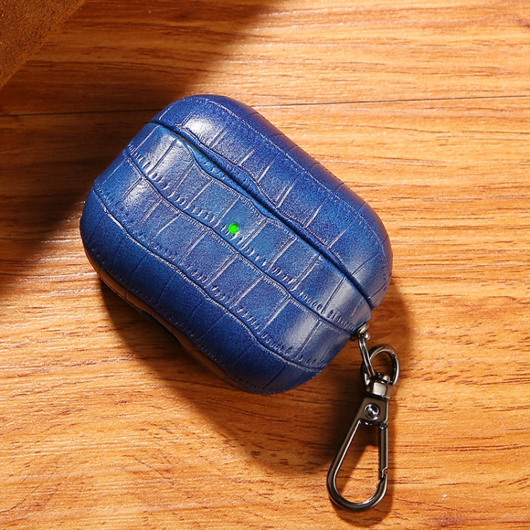 For AirPods Pro 2 Crocodile Texture Earphone Protective Case(Royal Blue) - For AirPods Pro 2 by PMC Jewellery | Online Shopping South Africa | PMC Jewellery | Buy Now Pay Later Mobicred