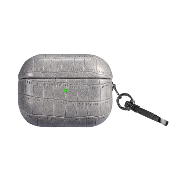 For AirPods 3 Crocodile Texture Earphone Protective Case(Grey) - For AirPods 3 by PMC Jewellery | Online Shopping South Africa | PMC Jewellery | Buy Now Pay Later Mobicred