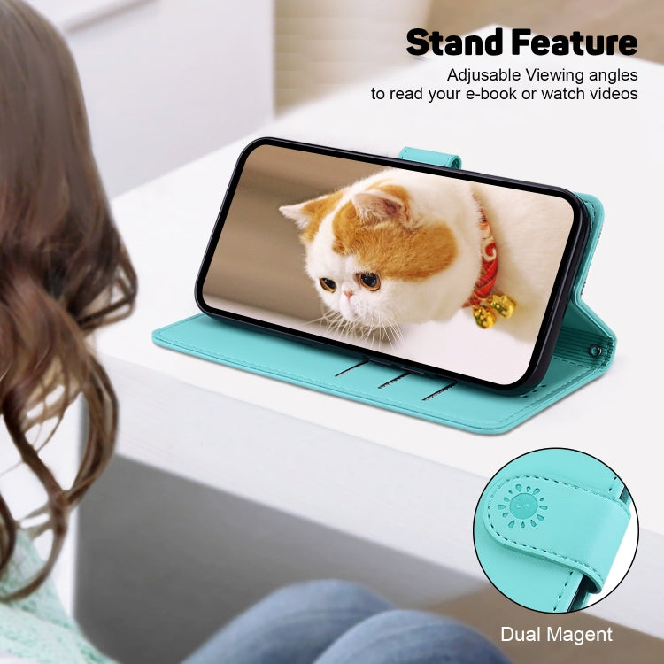 For Tecno Spark Go 2024 / 20 / 20C Cute Cats RFID Leather Phone Case(Green) - Tecno Cases by PMC Jewellery | Online Shopping South Africa | PMC Jewellery | Buy Now Pay Later Mobicred