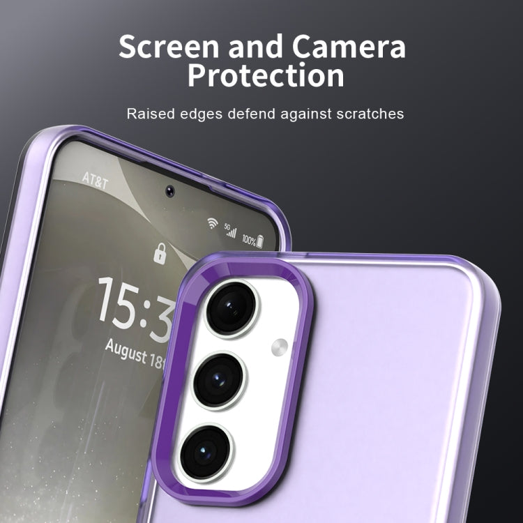 For Samsung Galaxy S25+ 5G Candy PC Hybrid TPU Shockproof Phone Case(Purple) - free shipping - PMC Jewellery - Order now!