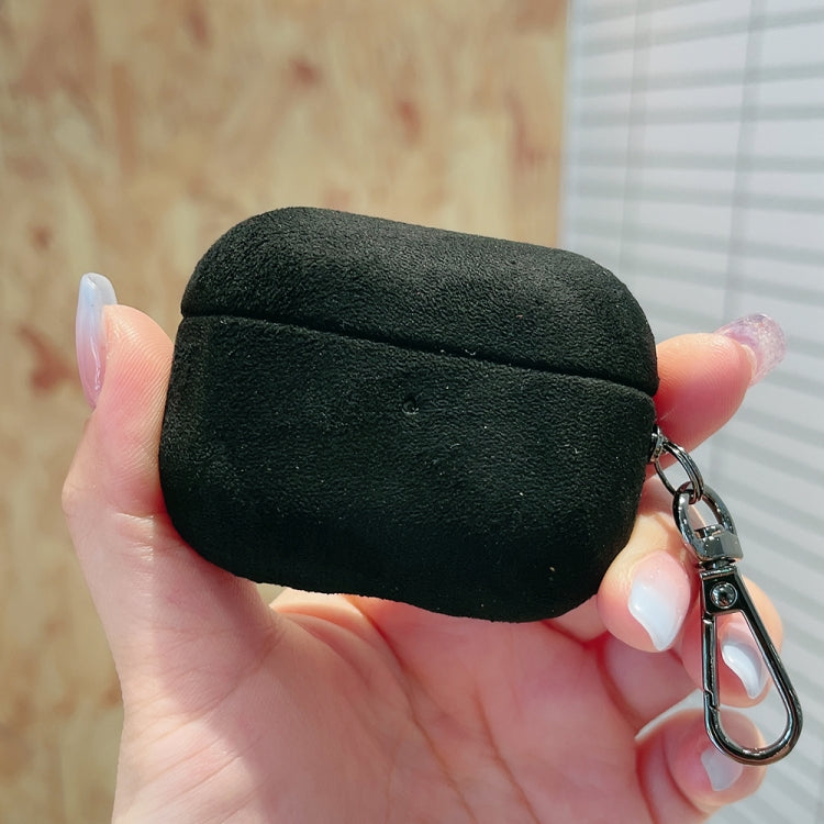 For AirPods Pro Turn Fur Bluetooth Earphone PC Protective Case(Black) - For AirPods Pro by PMC Jewellery | Online Shopping South Africa | PMC Jewellery | Buy Now Pay Later Mobicred