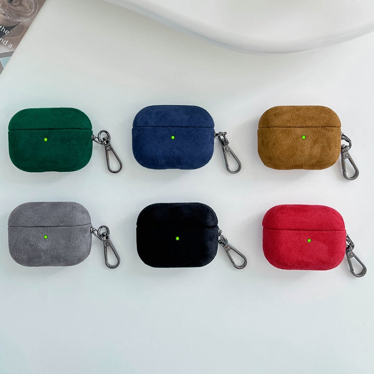 For AirPods Pro 2 Turn Fur Bluetooth Earphone PC Protective Case(Black) - For AirPods Pro 2 by PMC Jewellery | Online Shopping South Africa | PMC Jewellery | Buy Now Pay Later Mobicred