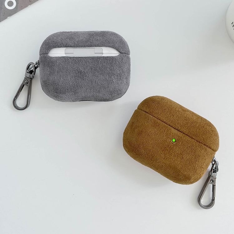 For AirPods Pro Turn Fur Bluetooth Earphone PC Protective Case(Black) - For AirPods Pro by PMC Jewellery | Online Shopping South Africa | PMC Jewellery | Buy Now Pay Later Mobicred