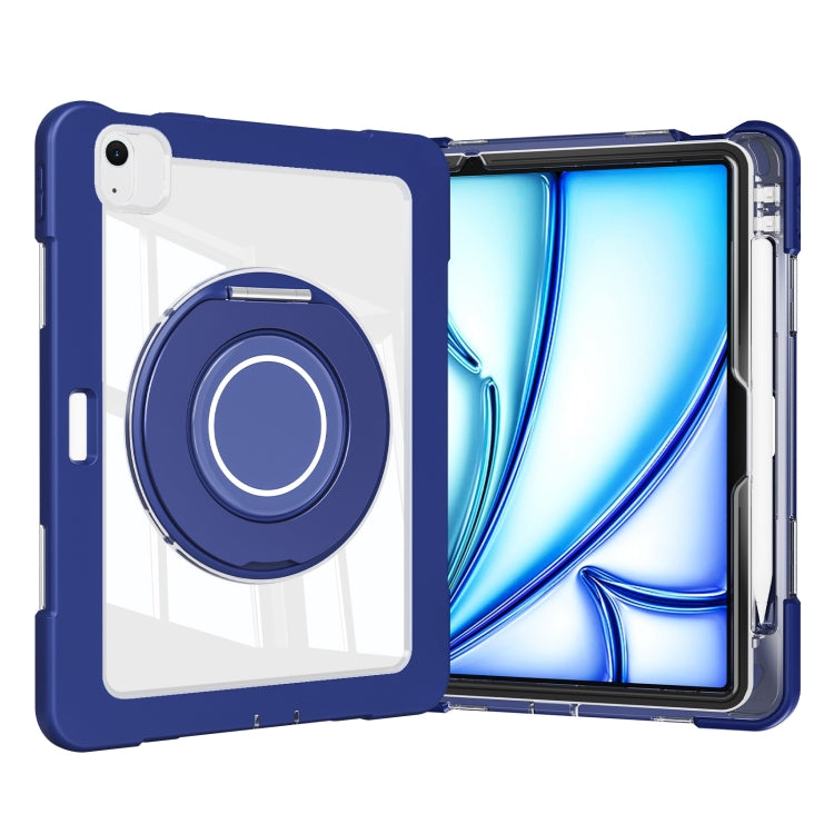 For iPad Air 11 2025 / 2024 / 10.9 2022 Crystal Armor PC Hybrid TPU Tablet Case with Pen Slot(Dark Blue) - free shipping - PMC Jewellery - Order now!