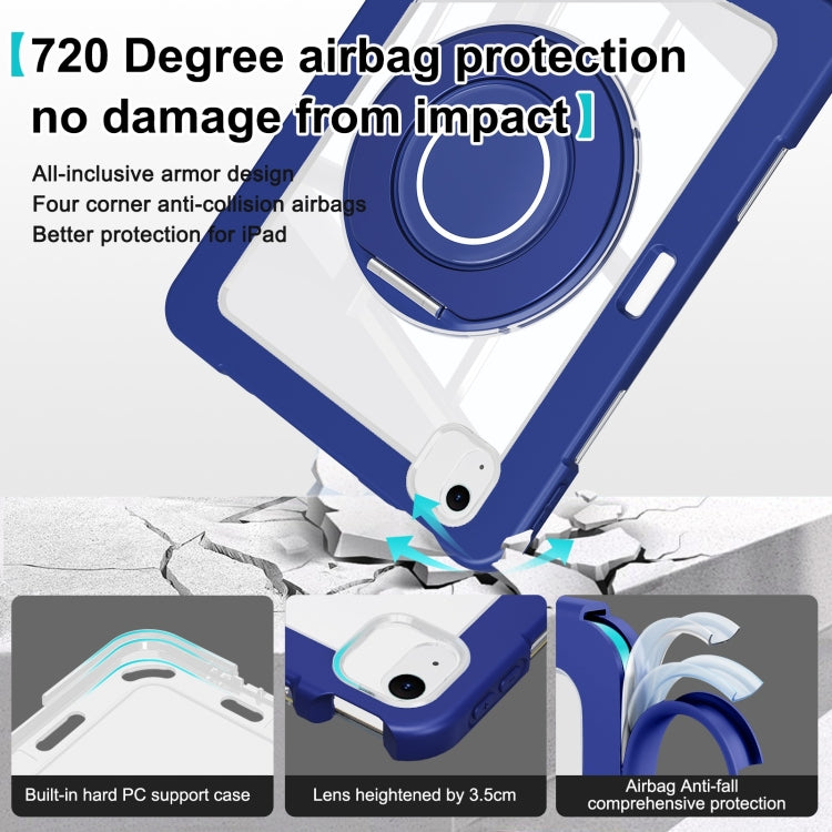 For iPad Air 11 2025 / 2024 / 10.9 2022 Crystal Armor PC Hybrid TPU Tablet Case with Pen Slot(Dark Blue) - free shipping - PMC Jewellery - Order now!