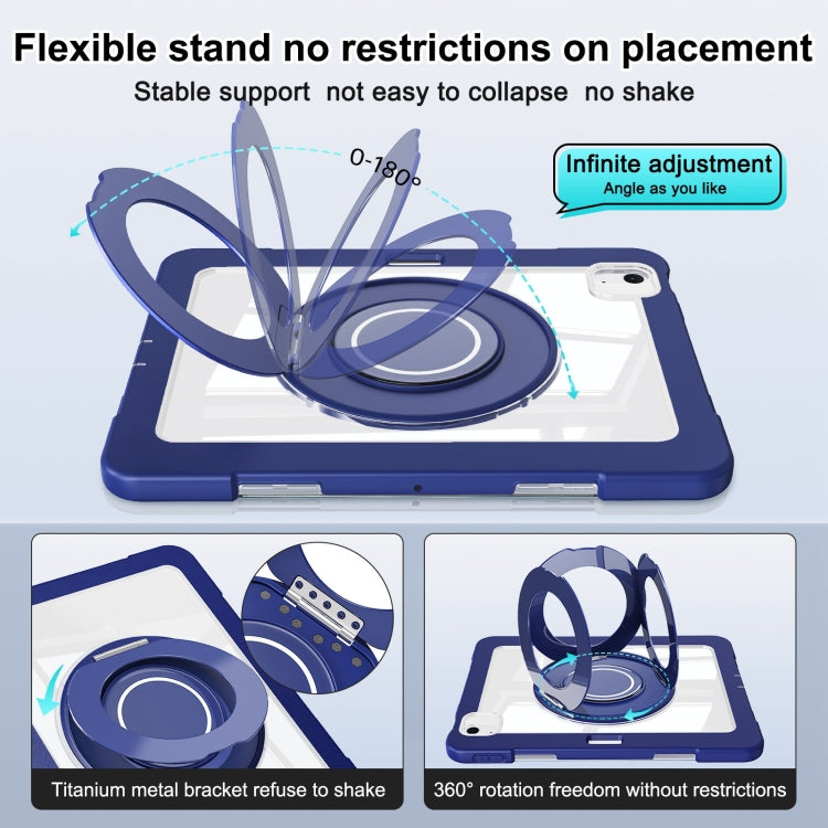 For iPad Air 11 2025 / 2024 / 10.9 2022 Crystal Armor PC Hybrid TPU Tablet Case with Pen Slot(Dark Blue) - free shipping - PMC Jewellery - Order now!