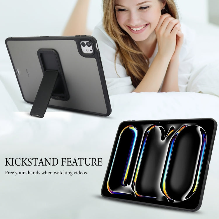 For iPad 2025 / 2022 Skin Feel Holder PC Hybrid TPU Tablet Case(Black) - free shipping - PMC Jewellery - Order now!