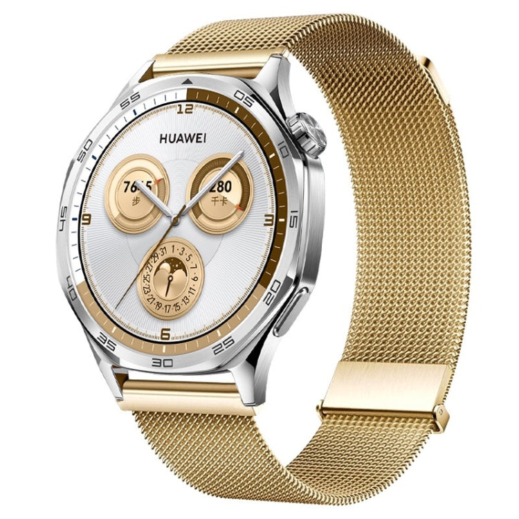 For Huawei Watch GT5 46mm Daul-section Magnetic Milan Steel Mesh Watch Band(Gold) - free shipping - PMC TechLife - Order now!