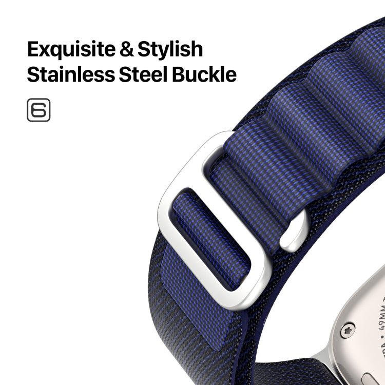 For Apple Watch 46mm / 49mm / 45mm / 44mm DUX DUCIS GS Series Nylon Loop Watch Band(Navy Blue) - free shipping - PMc TechLife - Order now!