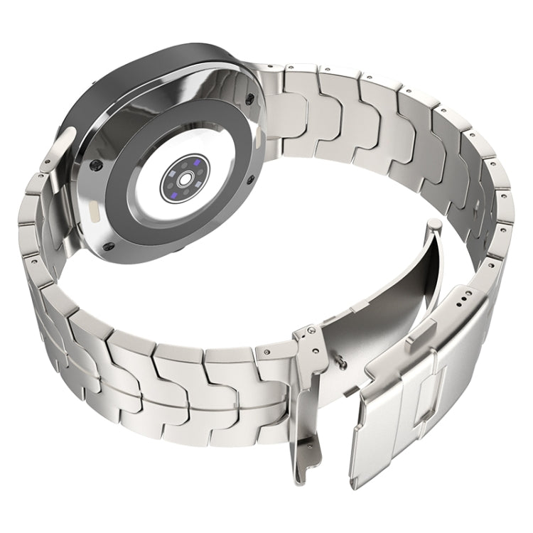 For Samsung Galaxy Watch Ultra 47mm Safety Buckle Pure Titanium Watch Band(Silver) - free shipping - PMC TechLife - Order now!