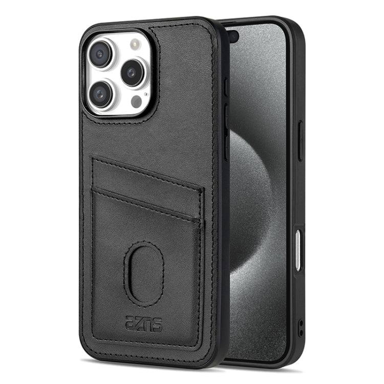 For iPhone 16 Pro Max AZNS K1 Series Card Slot Business Phone Case(Black) - free shipping - PMC Jewellery - Order now!