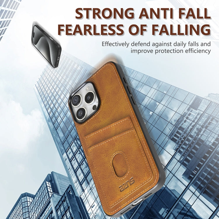 For iPhone 16 Pro AZNS K1 Series Card Slot Business Phone Case(Blue) - free shipping - PMC Jewellery - Order now!