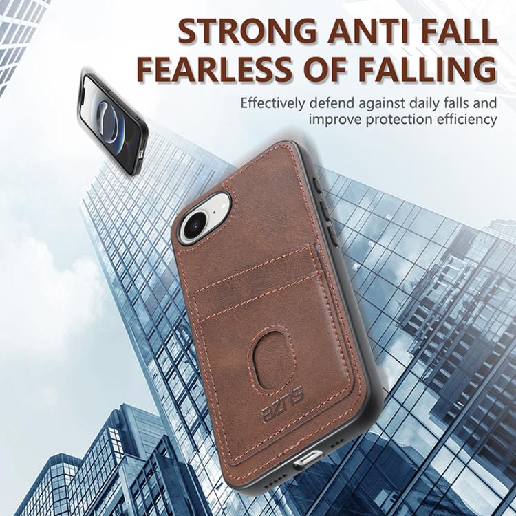 For iPhone 16e AZNS K1 Series Card Slot Business Phone Case(Yellow) - free shipping - PMc TechLife - Order now!