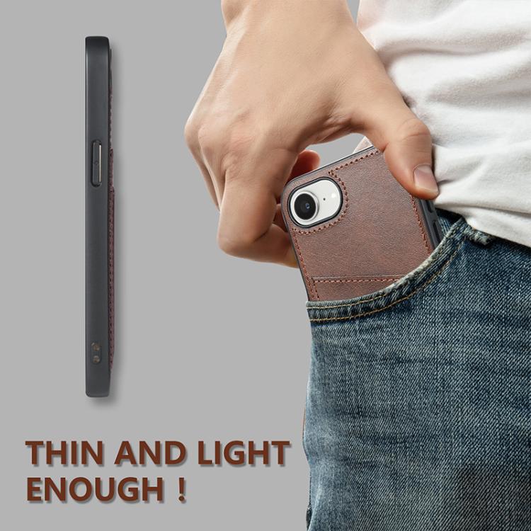 For iPhone 16e AZNS K1 Series Card Slot Business Phone Case(Yellow) - free shipping - PMc TechLife - Order now!