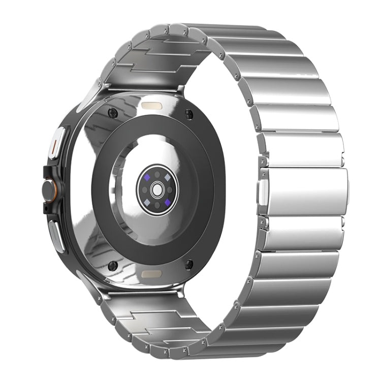 For Samsung Galaxy Watch Ultra 47mm One Bead Flat Buckle Pure Titanium Watch Band(Silver) - free shipping - PMC TechLife - Order now!