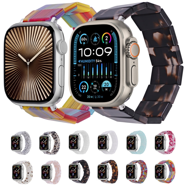 For Apple Watch 46mm / 49mm / 45mm / 44mm Stretch Rope Square Resin Watch Band(Crack) - Watch Bands by PMc TechLife | Online Shopping South Africa | PMc TechLife | Buy Now Pay Later Mobicred