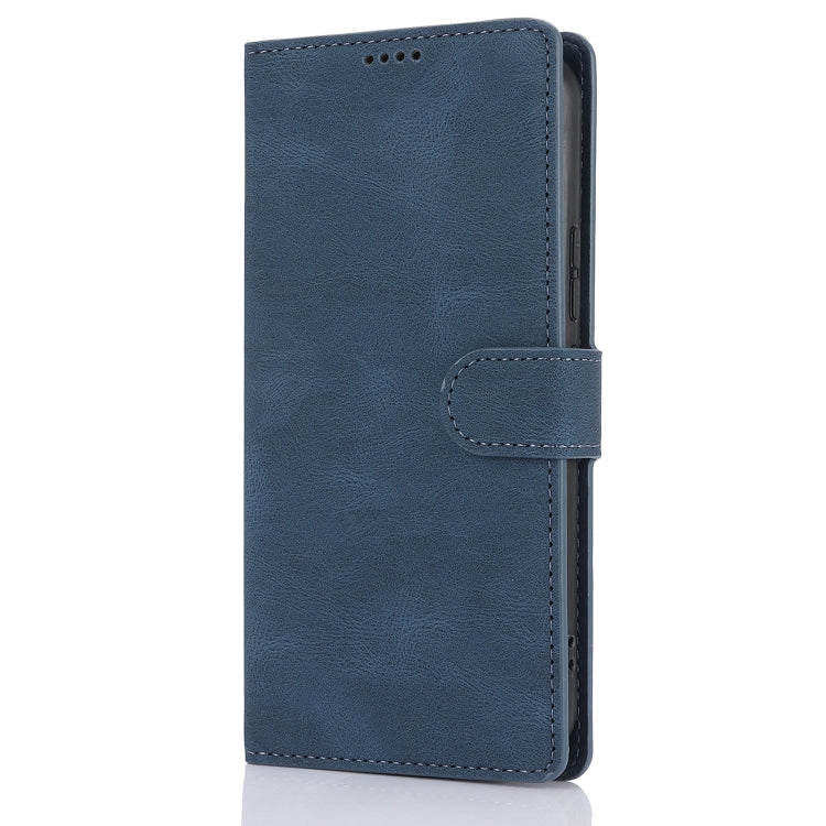 For Samsung Galaxy S25 5G Fantasy Skin-feel Calfskin Texture Leather Phone Case(Blue) - Galaxy S25 5G Cases by PMC TechLife | Online Shopping South Africa | PMC TechLife | Buy Now Pay Later Mobicred