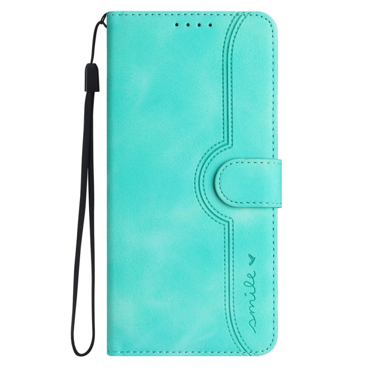 For Samsung Galaxy S25+ 5G Heart Pattern Skin Feel Leather Phone Case(Light Blue) - Galaxy S25+ 5G Cases by PMC Jewellery | Online Shopping South Africa | PMC Jewellery | Buy Now Pay Later Mobicred
