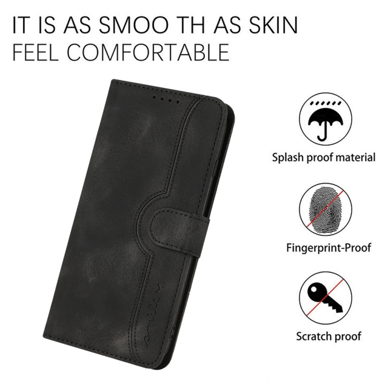 For Samsung Galaxy S25 Ultra 5G Heart Pattern Skin Feel Leather Phone Case(Black) - Galaxy S25 Ultra 5G Cases by PMC Jewellery | Online Shopping South Africa | PMC Jewellery | Buy Now Pay Later Mobicred
