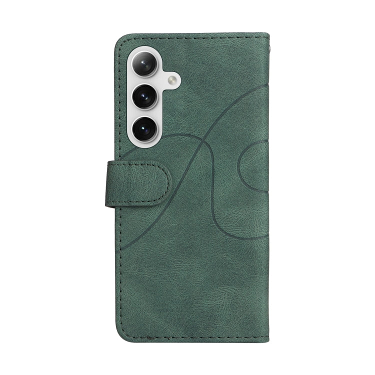 For Samsung Galaxy S25 / S24 5G Dual-color Splicing Flip Leather Phone Case(Green) - Galaxy S25 5G Cases by PMC Jewellery | Online Shopping South Africa | PMC Jewellery | Buy Now Pay Later Mobicred