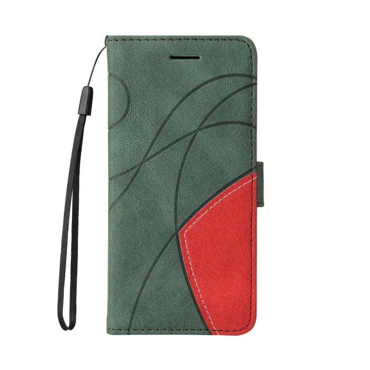 For Samsung Galaxy S25+ / S24+ 5G Dual-color Splicing Flip Leather Phone Case(Green) - Galaxy S25+ 5G Cases by PMC Jewellery | Online Shopping South Africa | PMC Jewellery | Buy Now Pay Later Mobicred