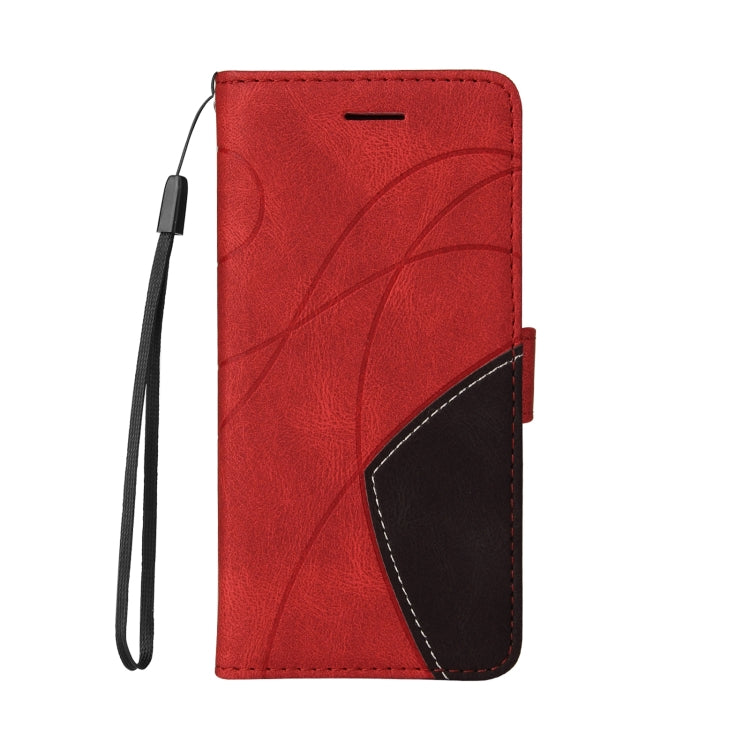 For Samsung Galaxy S25+ / S24+ 5G Dual-color Splicing Flip Leather Phone Case(Red) - Galaxy S25+ 5G Cases by PMC Jewellery | Online Shopping South Africa | PMC Jewellery | Buy Now Pay Later Mobicred