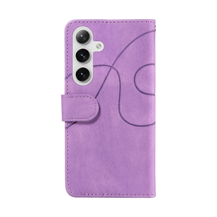 For Samsung Galaxy S25+ / S24+ 5G Dual-color Splicing Flip Leather Phone Case(Purple) - Galaxy S25+ 5G Cases by PMC Jewellery | Online Shopping South Africa | PMC Jewellery | Buy Now Pay Later Mobicred