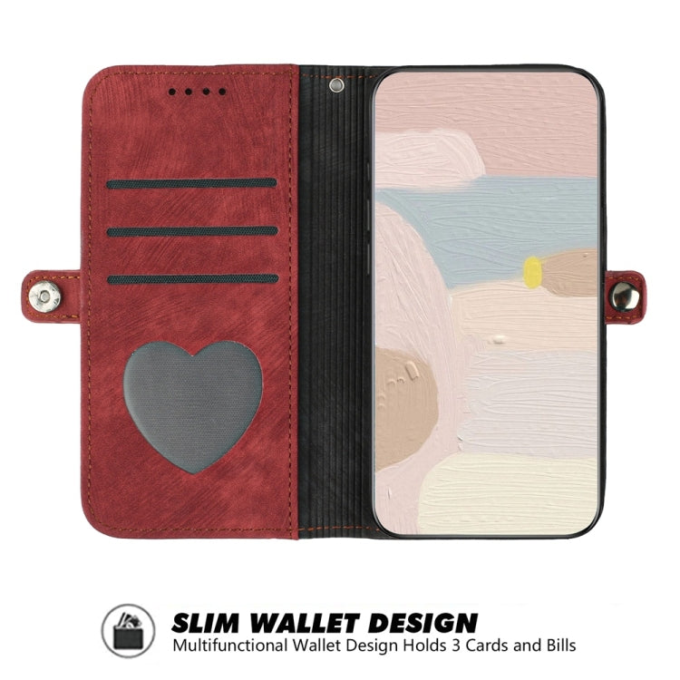 For Samsung Galaxy S25 5G Side Buckle Double Fold Hand Strap Leather Phone Case(Red) - Galaxy S25 5G Cases by PMC Jewellery | Online Shopping South Africa | PMC Jewellery | Buy Now Pay Later Mobicred