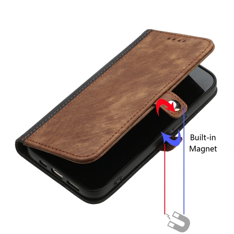 For Samsung Galaxy S25 5G Side Buckle Double Fold Hand Strap Leather Phone Case(Brown) - Galaxy S25 5G Cases by PMC Jewellery | Online Shopping South Africa | PMC Jewellery | Buy Now Pay Later Mobicred