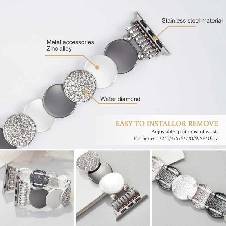 For Apple Watch 46mm / 49mm / 45mm / 44mm Alloy Chain Metal Watch Band(Silver Grey) - free shipping - PMC TechLife - Order now!