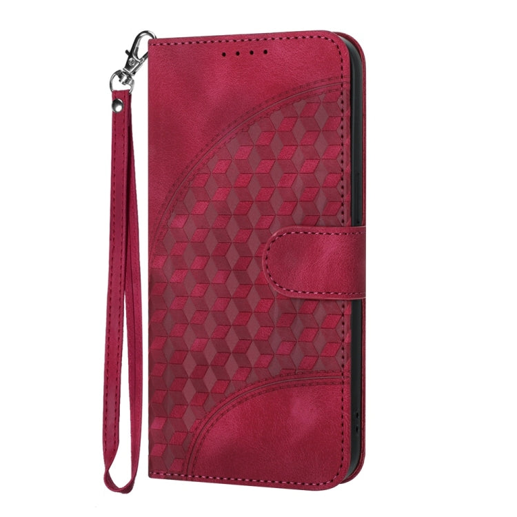 For Samsung Galaxy S25+ 5G YX0060 Elephant Head Embossed Phone Leather Case with Lanyard(Rose Red) - Galaxy S25+ 5G Cases by PMC Jewellery | Online Shopping South Africa | PMC Jewellery | Buy Now Pay Later Mobicred